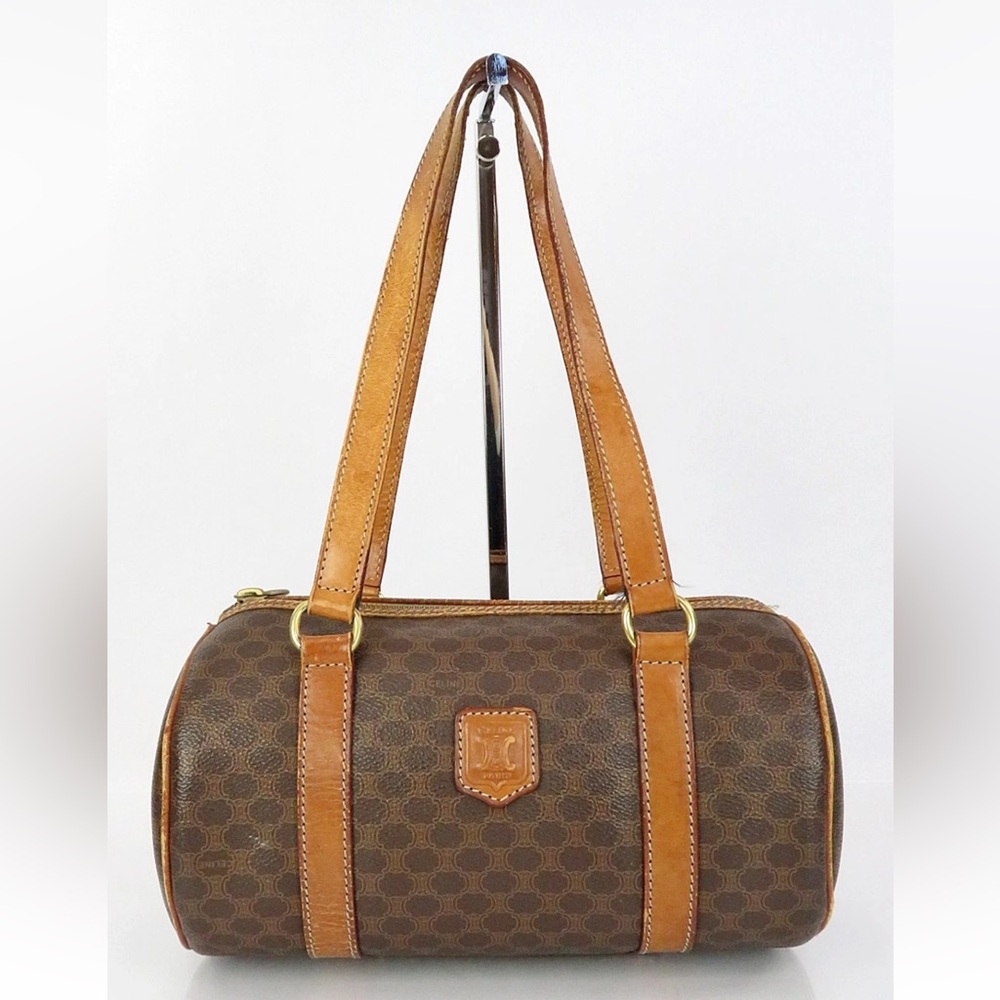 Celine Brown and Tan Shoulder Bag - Picture 1 of 16